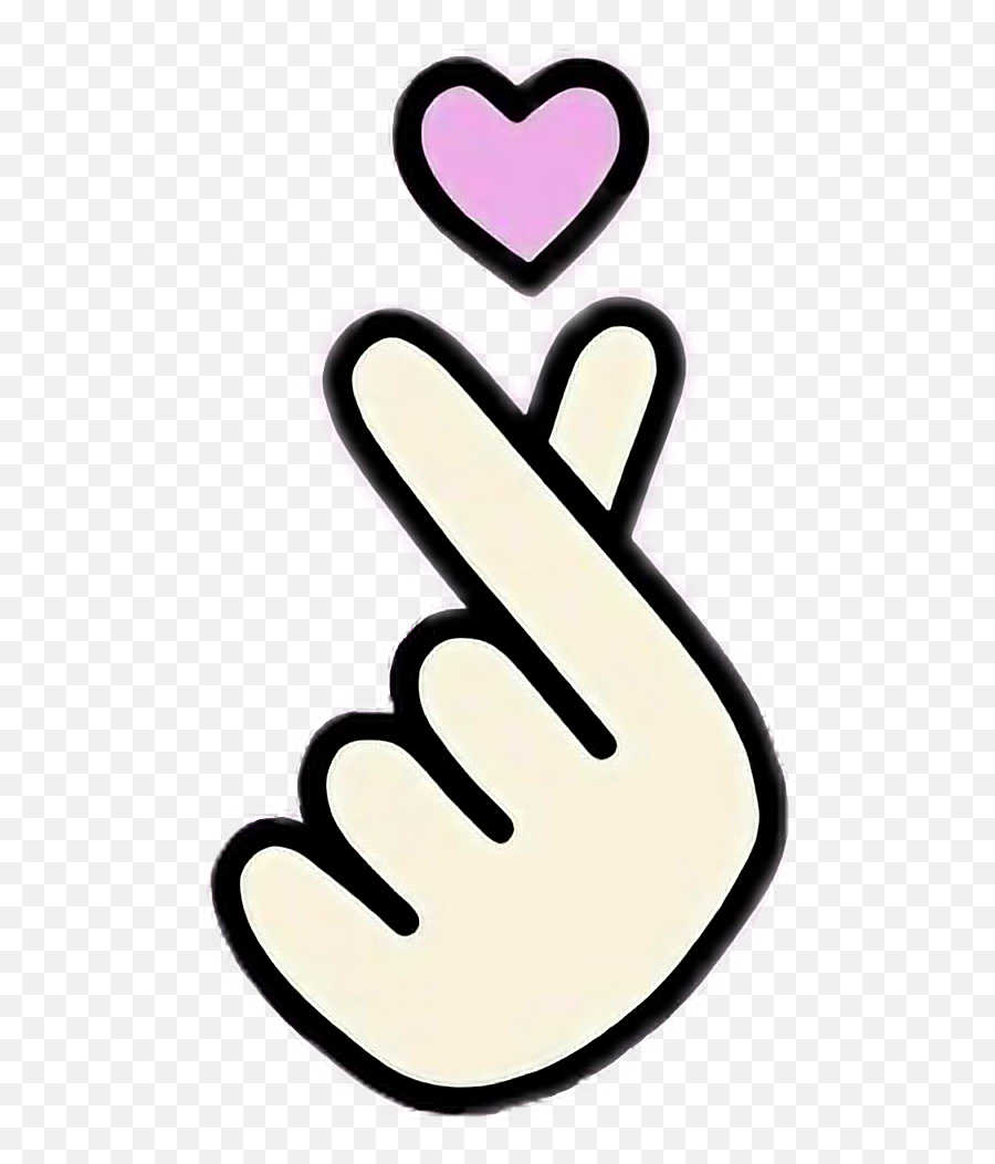 Hand - Blackpink Clipart Emoji,Korean Finger Heart Emoticon