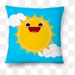 Download Hd Almofada Happy Sun De Bode - Happy Emoji,Almofadas De Emoticons