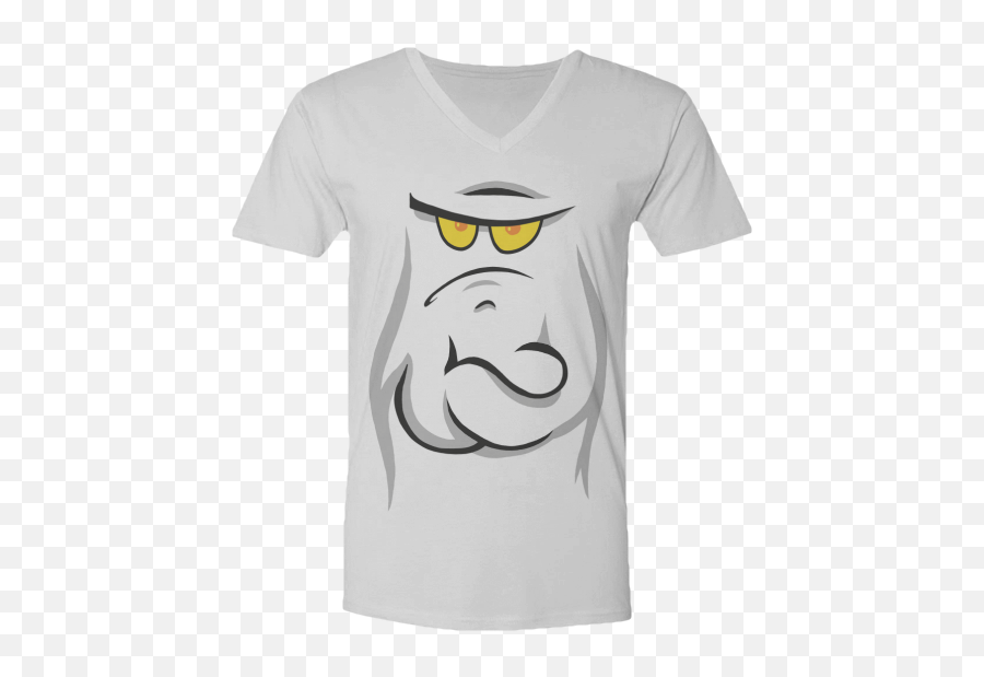 Grumpy Ghost Storefrontier - Short Sleeve Emoji,Facebook Grumpy Emoticon