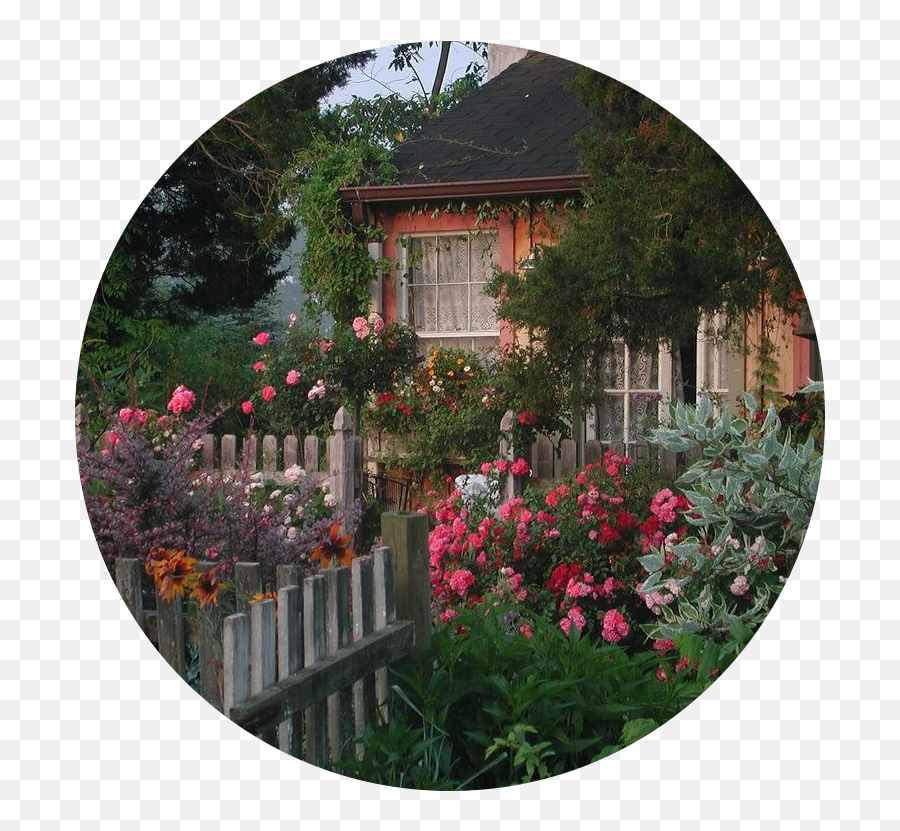 Aesthetic Cottagecore Flowers Sticker - Cottage Flowers Aesthetic Emoji,House Emoji With Garden