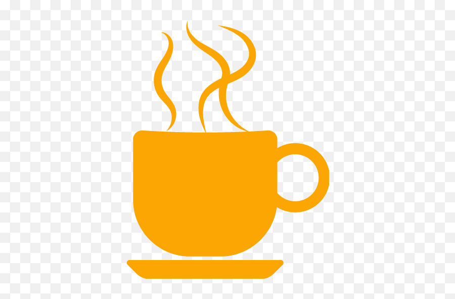 Orange Coffee 6 Icon - Free Orange Coffee Icons Cup Silhouette Emoji,Gif Of Emoticon Drinking Coffee