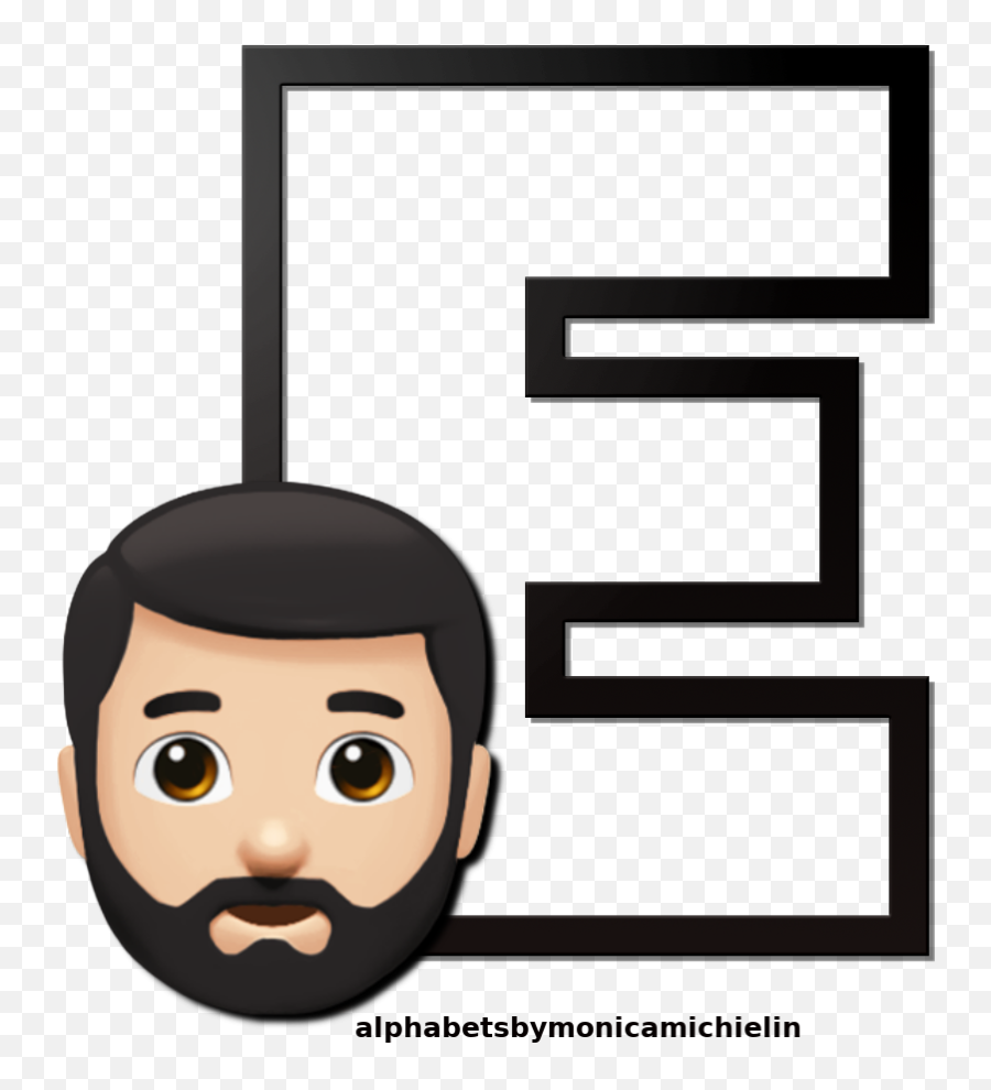 Bearded Man Emoji Emoticon Alphabet - Emoji Iphone X Ragazza,Goatee Emoticon