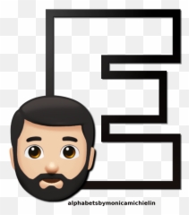 Bearded Man Emoji Emoticon Alphabet - Emoji Iphone X Ragazza,Goatee Emoticon