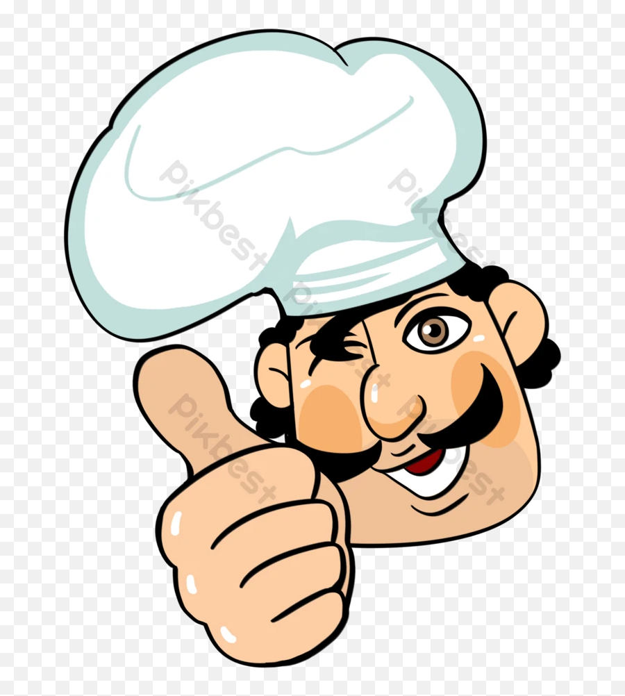 Cartoon Cute Thumb Up Chef Element Png Images Psd Free Emoji,Free Printable Emoji Thumbs Up Clipart