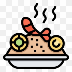 Dish Food Fried Rice Shrimp Free Icon Of Street Food And Emoji,Facebook Emoticon Shrimp Sushi