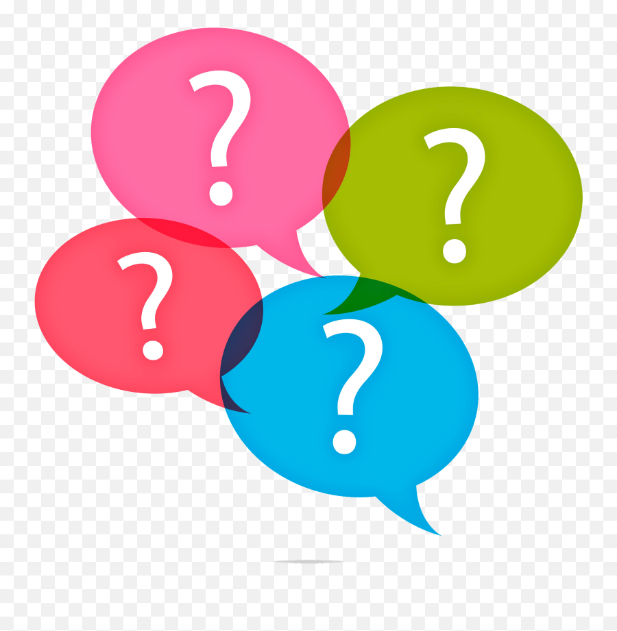 Speech Bubbles With Question Mark Clipart Free Download - Question Clipart Emoji,Bubbles Emoji