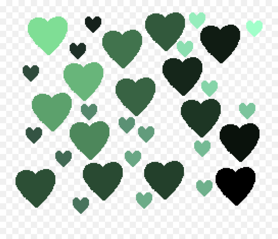 Hjerter 1 Pixel Art Maker Emoji,Green Hearts Emoji
