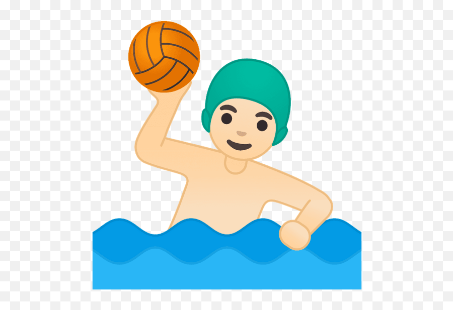 Man Playing Water Polo Emoji Clipart Free Download - Water Polo,Water Emojis