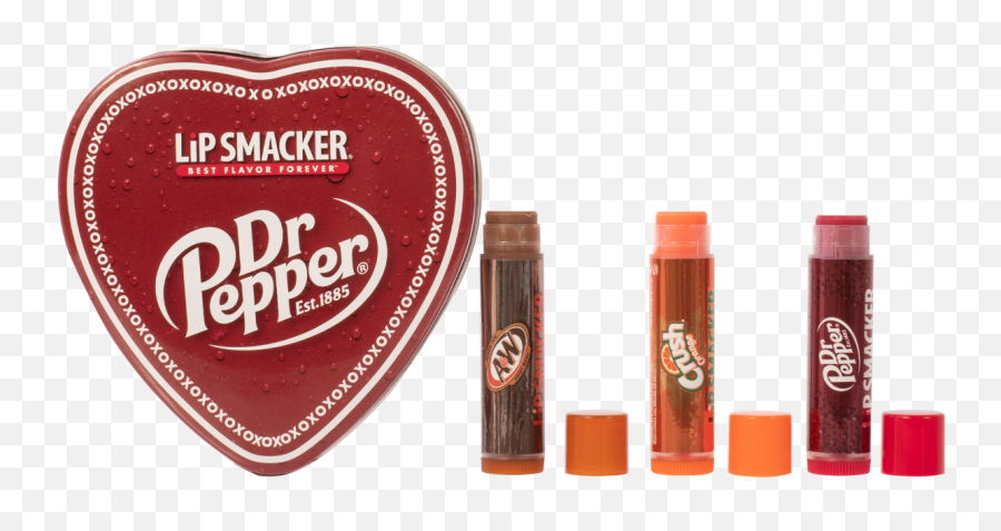 Lip Smacker Dr Pepper 3 Piece Lip Balm Tin - Lip Care Emoji,Dr Pepper Emoji