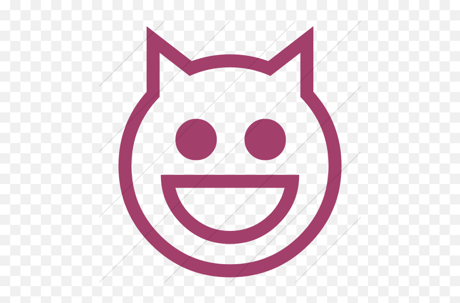 Iconsetc Simple Pink Classic Emoticons Smiling Cat Face - Emoticon Emoji,Mouth Wide Open Emoticon