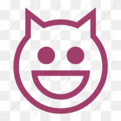 Iconsetc Simple Pink Classic Emoticons Smiling Cat Face - Emoticon Emoji,Mouth Wide Open Emoticon