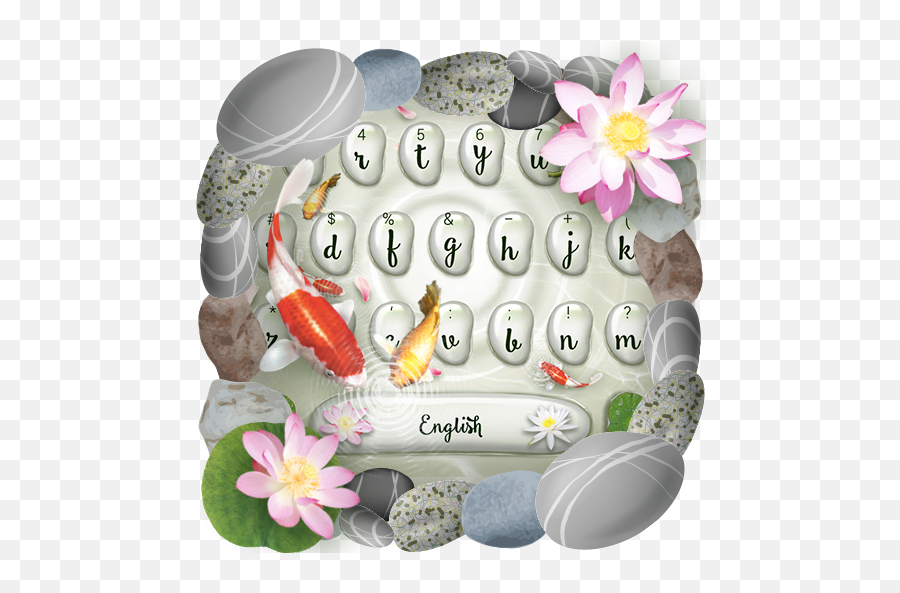 Koi Fish Keyboard Theme For Android - Download Cafe Bazaar Water Lilies Emoji,Fish Emojis