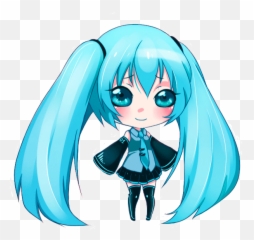 Hatsune Miku Stickers For Android Ios - Hatsune Miku Chibi Gif Transparent Emoji,Miku Emoji