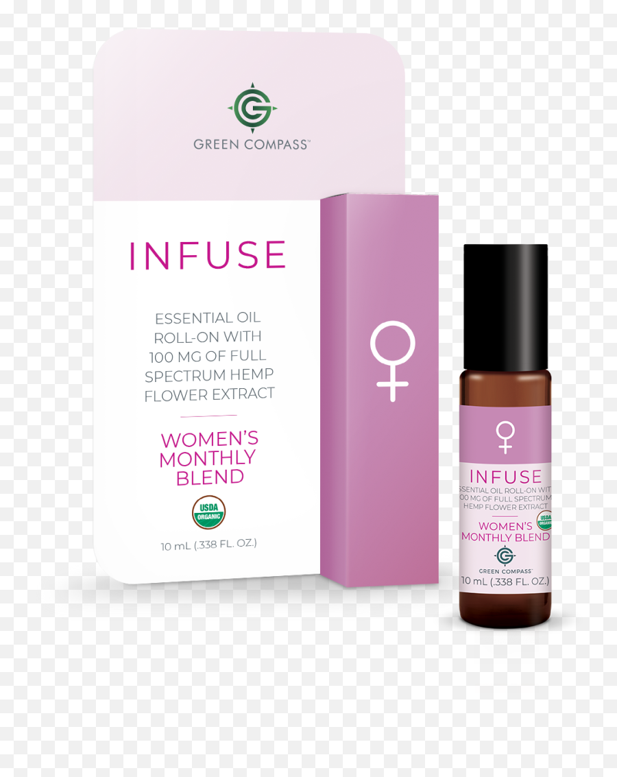 Infuse Essential Oil Roll - On Womenu0027s Monthly Blend Green Compass Cbd Roll Emoji,Infused With So Many Emotions