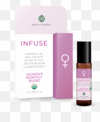 Infuse Essential Oil Roll - On Womenu0027s Monthly Blend Green Compass Cbd Roll Emoji,Infused With So Many Emotions