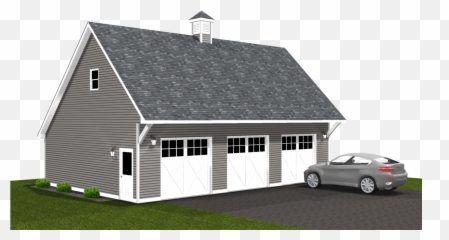 Garage Building Packages - 3 Bay Saltbox Garage Emoji,Emotions Opens The Garage Door