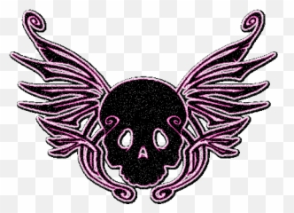 Skull Glitter Gifs - Emo Skull Gif Transparent Emoji,Glittery Gif Emoticon Extensions