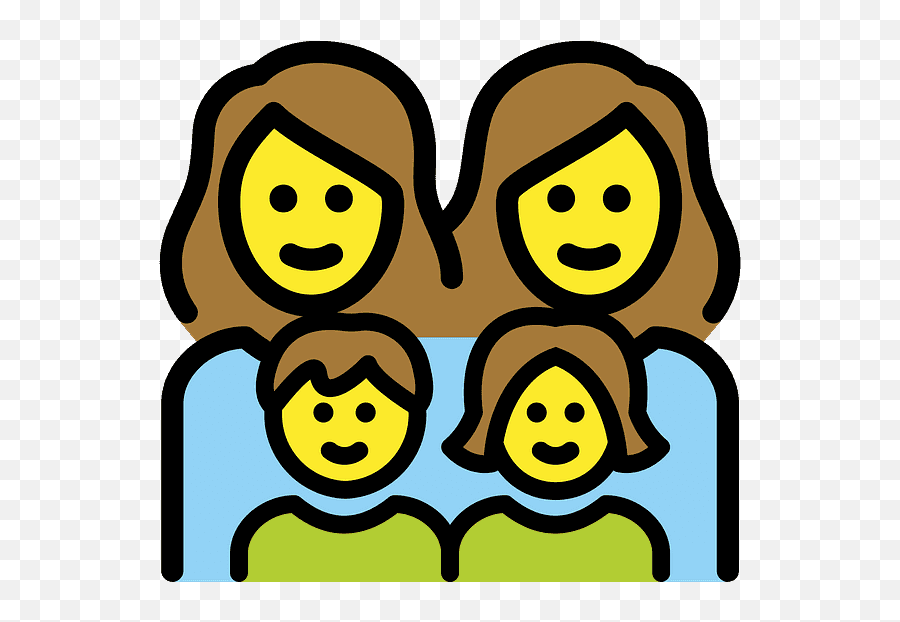 Woman Woman Girl Boy Emoji Clipart - Cathédrale,Boy And Girl Emoji