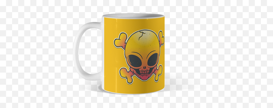 Grey Alien Mugs - Magic Mug Emoji,Little Alien Head Emoticon