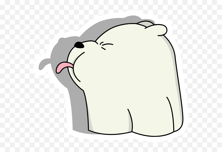 We Bare Bears Ice Bear Shows Tongue Sticker We Bare Bears - Polar We Bare Bears Tongue Emoji,Shades Polar Bear Emoji