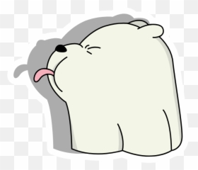 We Bare Bears Ice Bear Shows Tongue Sticker We Bare Bears - Polar We Bare Bears Tongue Emoji,Shades Polar Bear Emoji