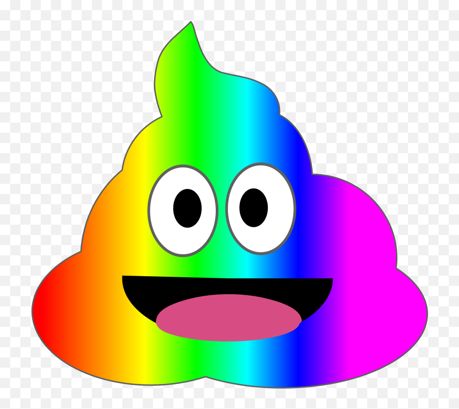 Rainbow Poo - Happy Emoji,Rainbow Emoji Svg