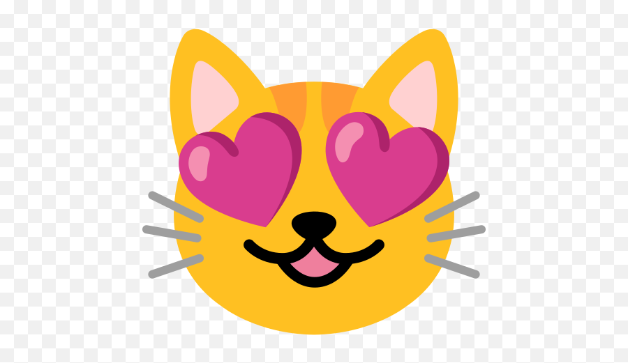 Smiling Cat With Heart - Cat Emoji,Heart Eyes Emoji