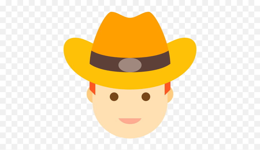 Red Haired Cowboy Icon In Color Style - Costume Hat Emoji,Cowboy Hat Facebook Emojis