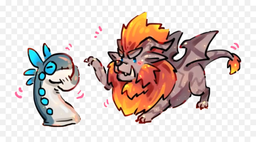 Fanart Chibi Sticker - Cute Teostra Emoji,Monster Hunter World Emojis Transparent