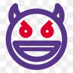 Free Grinning Devil Dualtone Emoji Icon - Available In Svg,Devils Horns Emojis