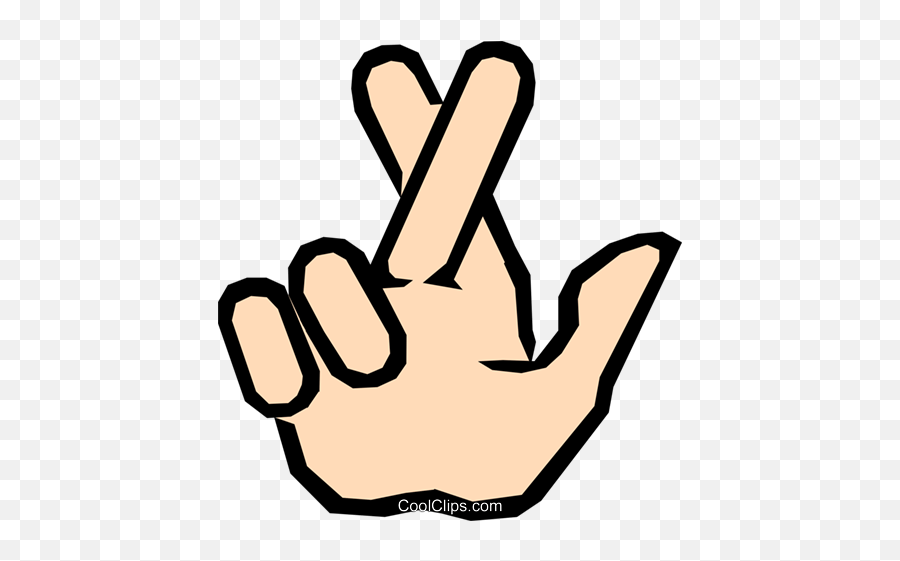 Crossed Fingers Royalty Free Vector Clip Art Illustration Emoji,Faceboom Emoticon Fingers Crossed