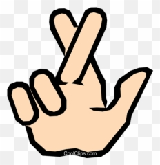 Crossed Fingers Royalty Free Vector Clip Art Illustration Emoji,Faceboom Emoticon Fingers Crossed