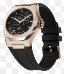 Skeleton Rubber 415 Mm - Rose Gold D1 Milano Emoji,Emotion Clock