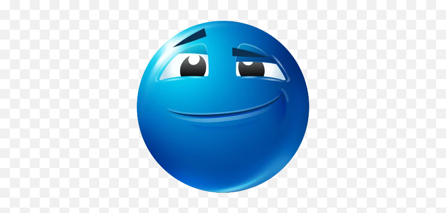 Telegram Sticker From Blue Emotions Pack Emoji,Eye Brow Raise Emoji