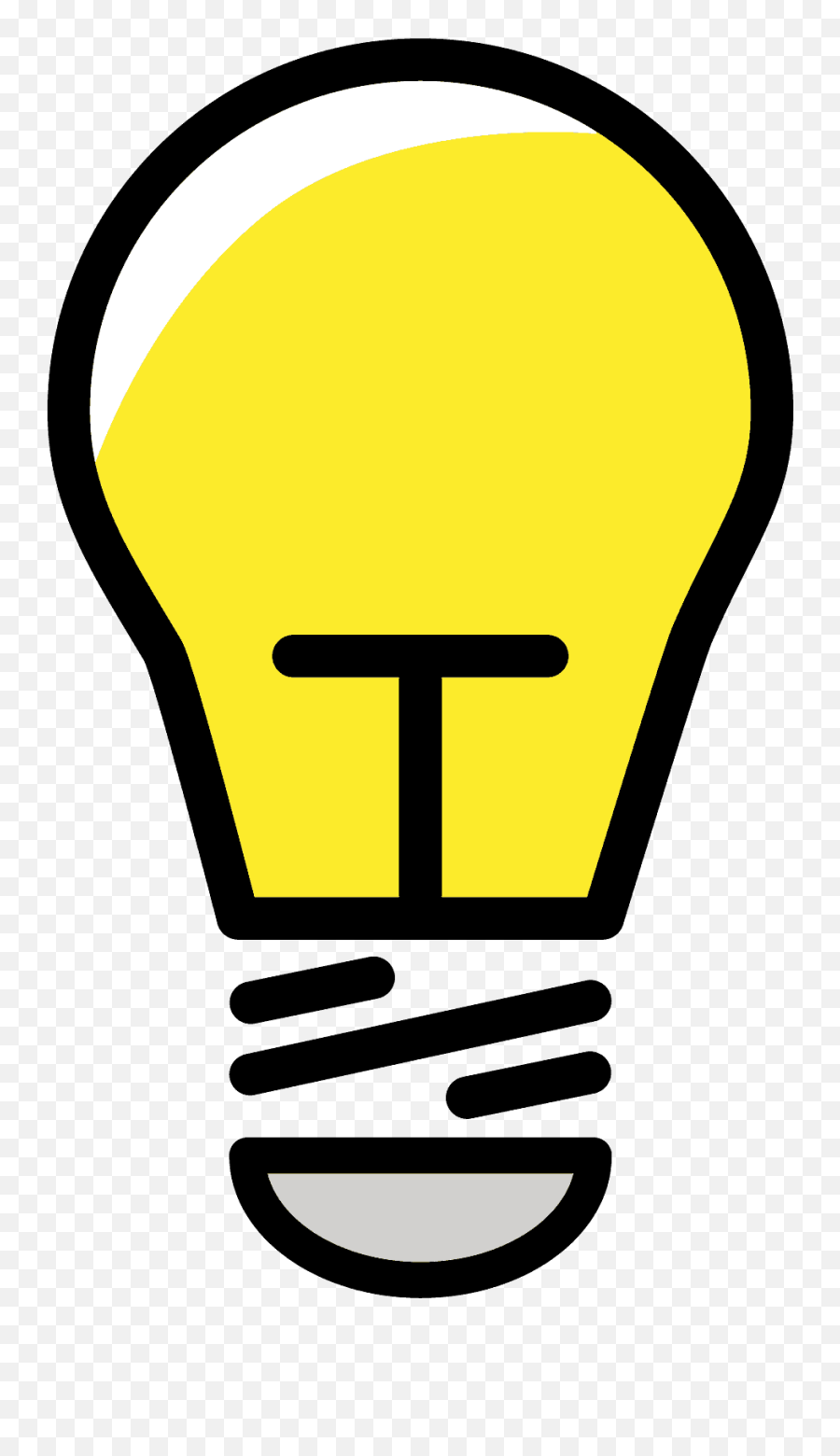 Light Bulb Emoji Clipart - Light Silhouette Png,Light Bulb Camera Action Emoji