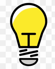 Light Bulb Emoji Clipart - Light Silhouette Png,Light Bulb Camera Action Emoji