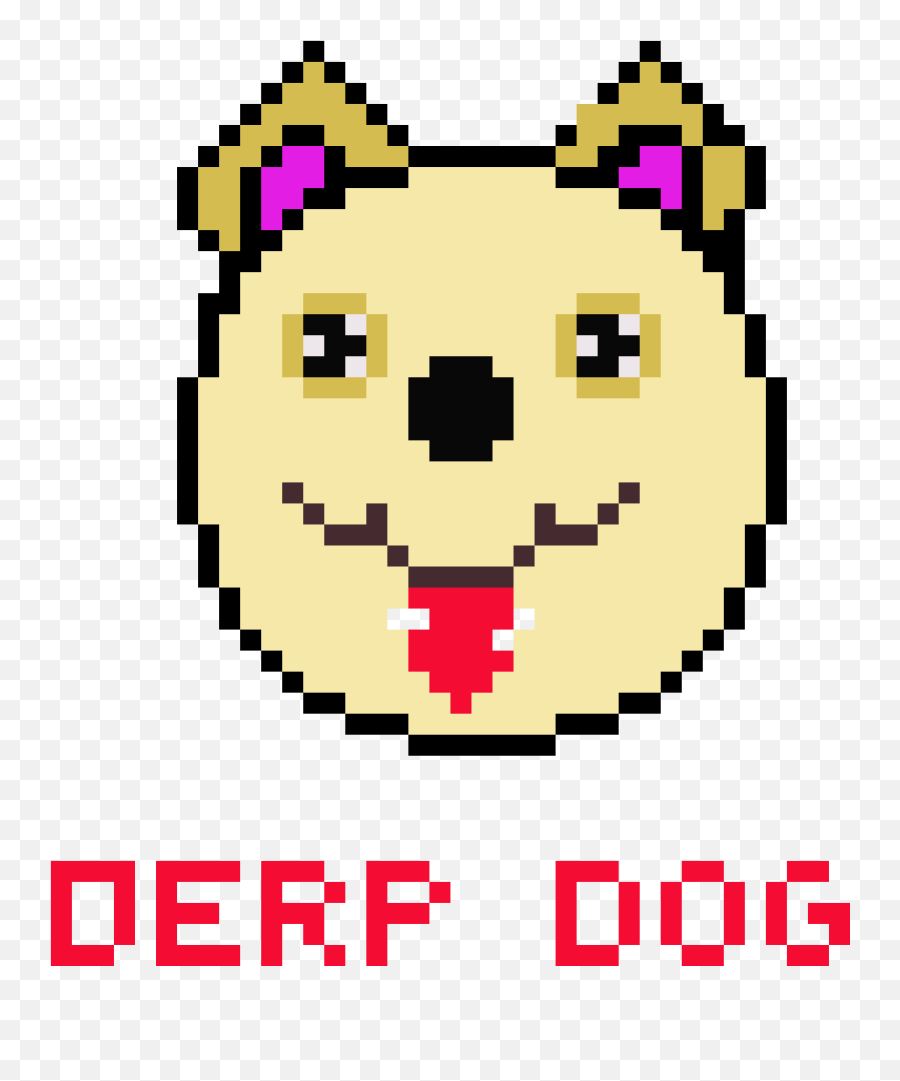 Pixilart - Derp Dog By Hiimtofu Pixel Eyeball Emoji,Dog Emoticon