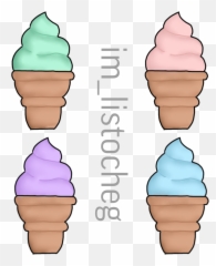Icecream Ice Sticker By Love Yourself Sunny - Gacha Ice Cream Edit Emoji,Ice Cream Cone Emoji
