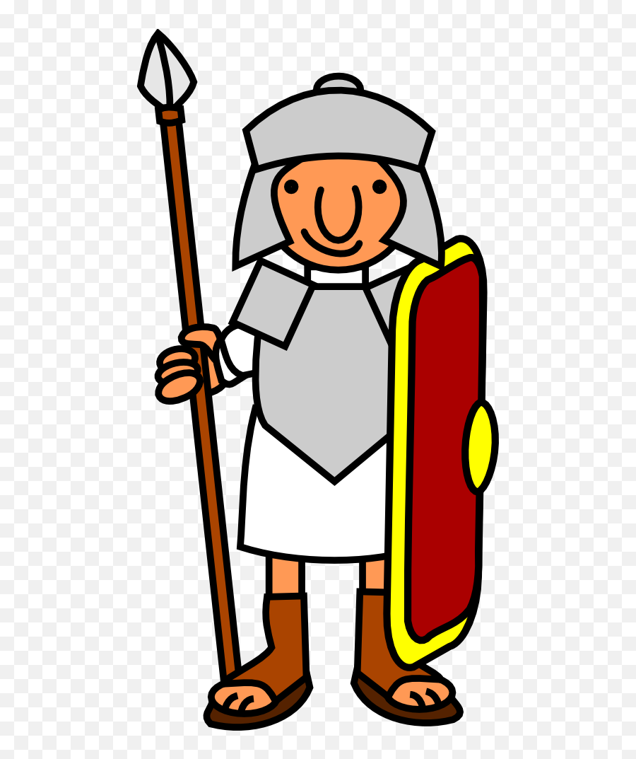 Roman Soldier Clipart I2clipart - Royalty Free Public Cartoon Easy Roman Soldier Emoji,Soldier Emoticons