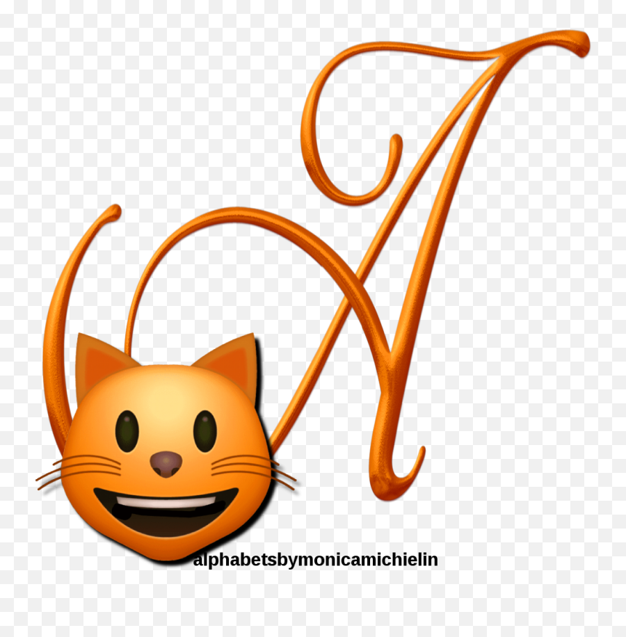 Cat Emoticon Emoji Alphabet Png - Happy,Cat Emoticon Facebook