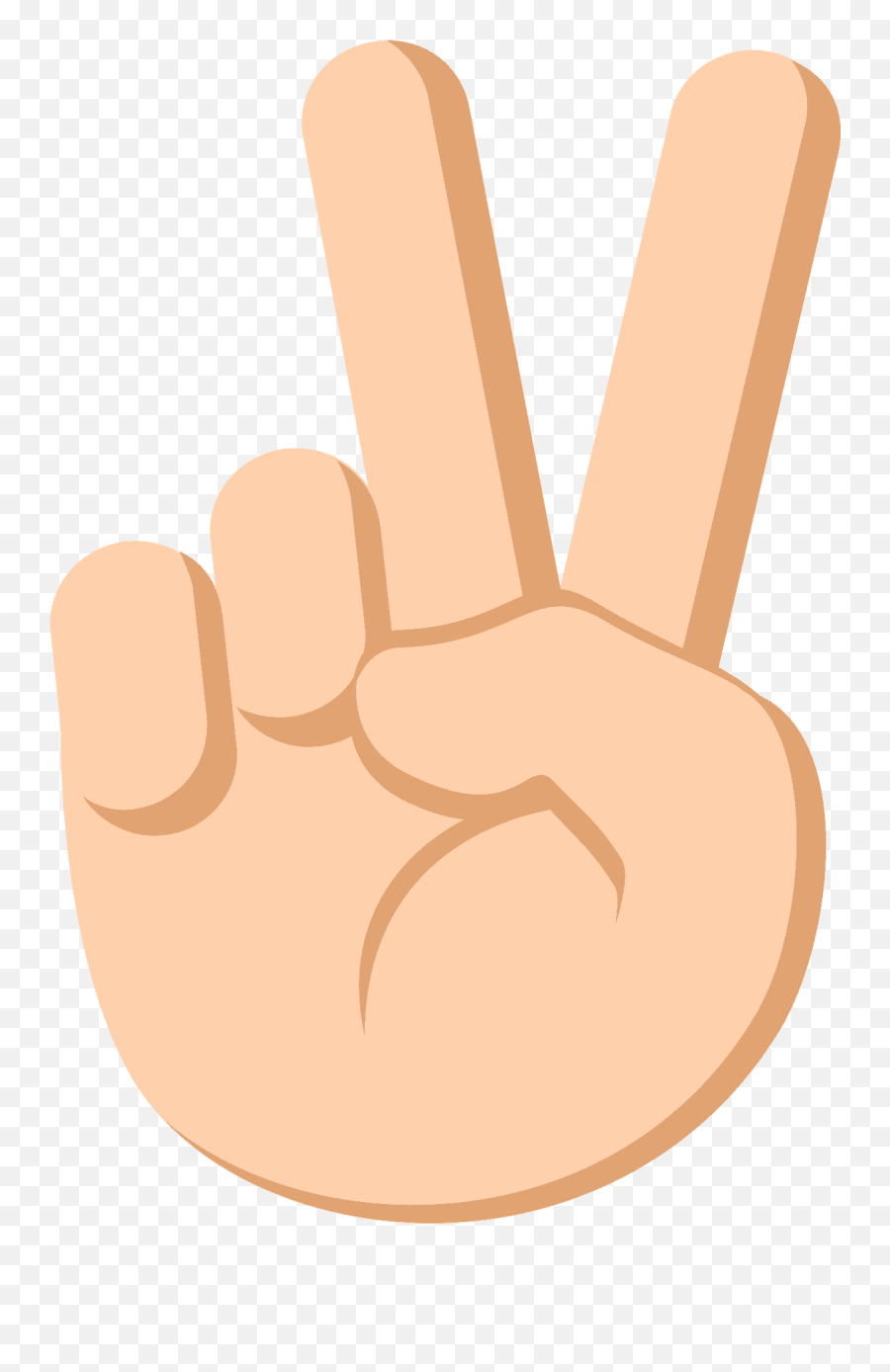 Victory Hand Emoji Clipart - Paz E Amor Emoji,Hand Emoji