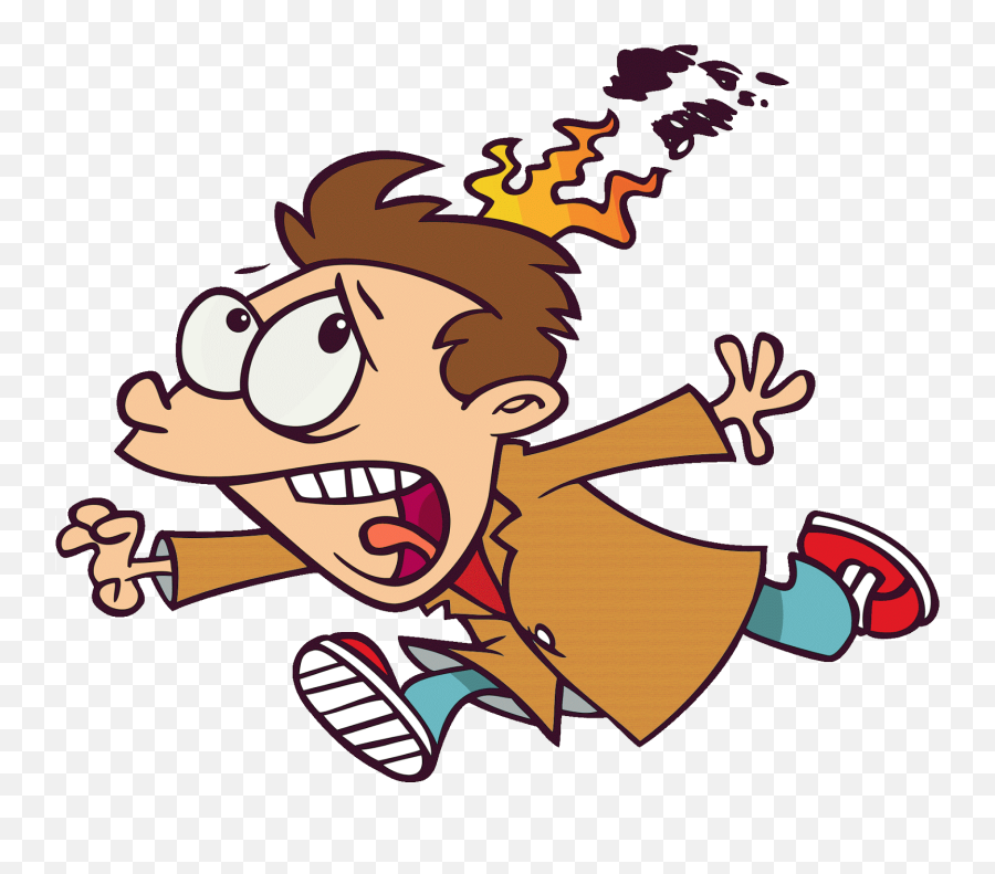 Image Result For Running With Hair On Fire Cartoon - Running Cartoon Hair On Fire Emoji,Running Woman Emoji
