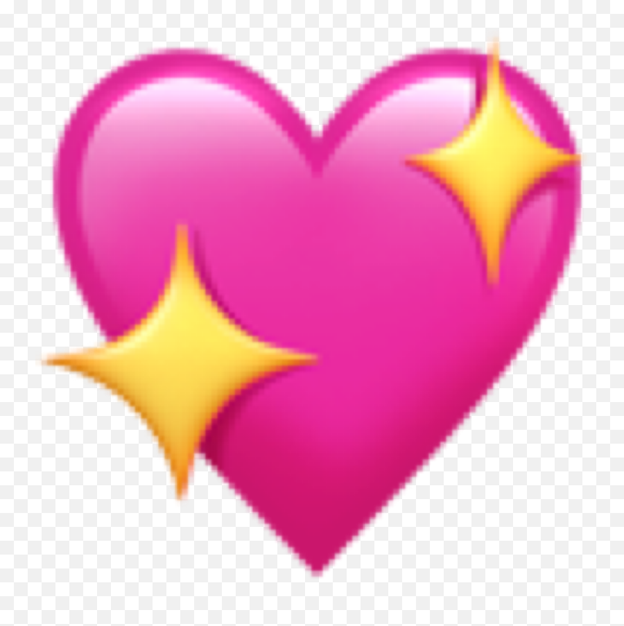 Sparkle Clipart Iphone Emojis - Pink Heart Emoji Png Transparent Heart Shape Emoji,Two Heart Emoji