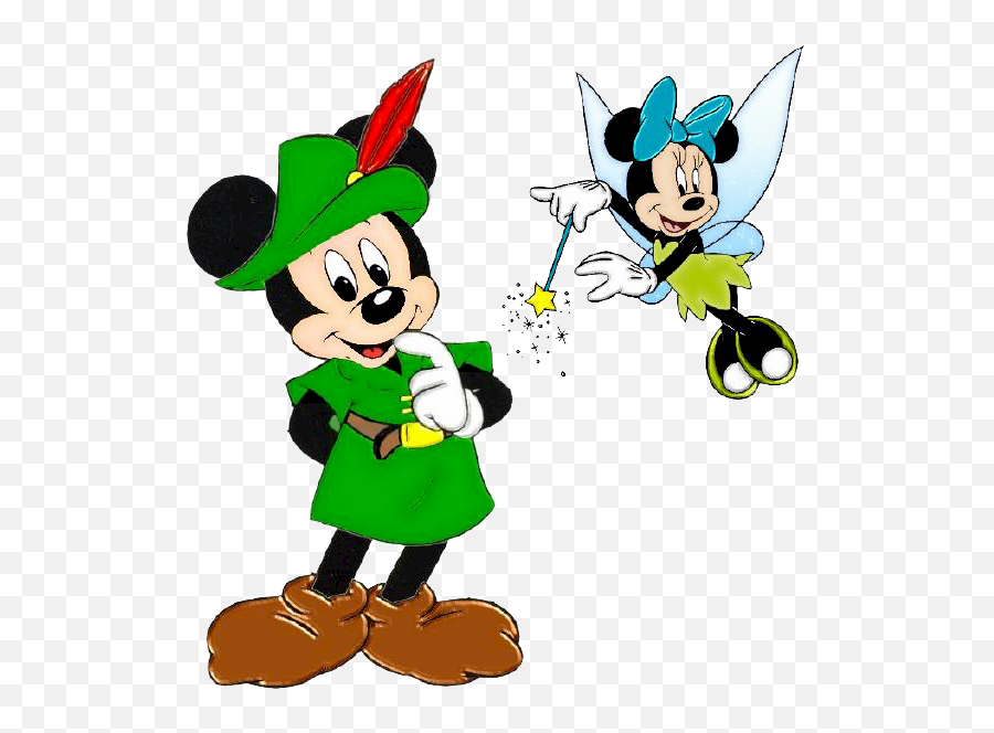 Pan Mickey U0026 Tinkerbell Minnie Mickey Mouse And Friends - Clipart Minnie Minnie Mouse Tinkerbell Emoji,Minnie Mouse Emotion Printable