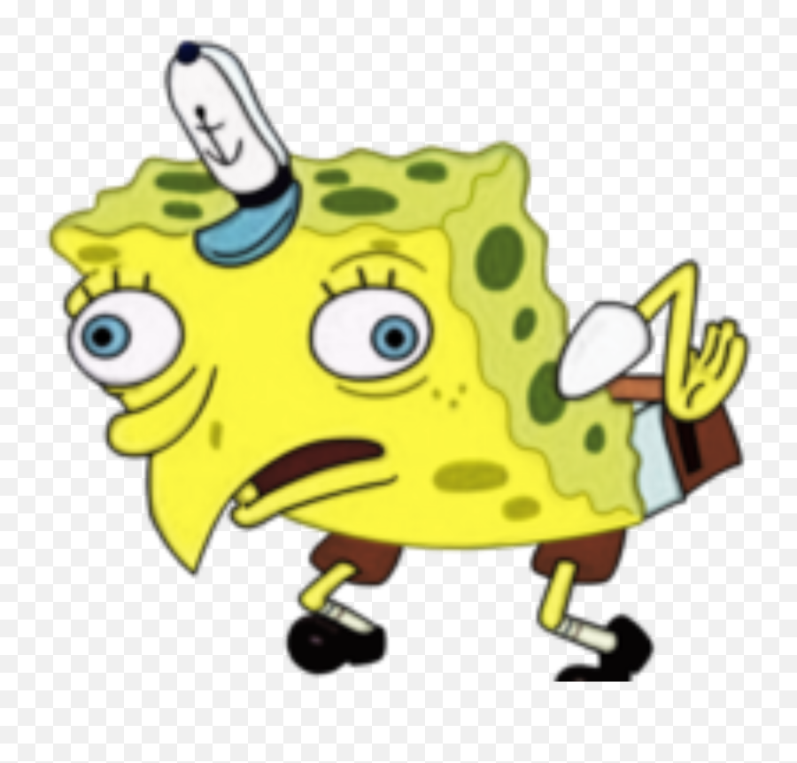 Sponge Sticker By Bgbd Fjkw - Spongebob Mocking Meme Png Emoji,Sponge Emoji