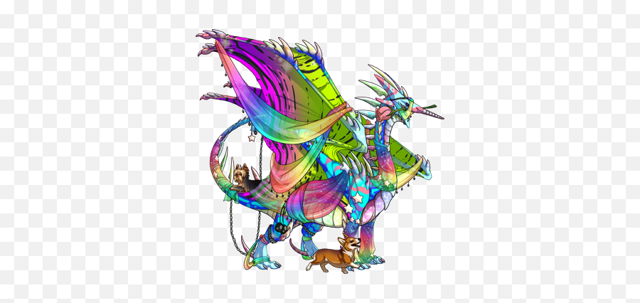 Perfect Little Eyesores Dragon Share Flight Rising - Mythical Creature Emoji,Emojis Helping Eceryone