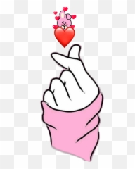 The Most Edited - Aesthetic Wallpaper Cute Girly Emoji,Korean Finger Heart Emoticon