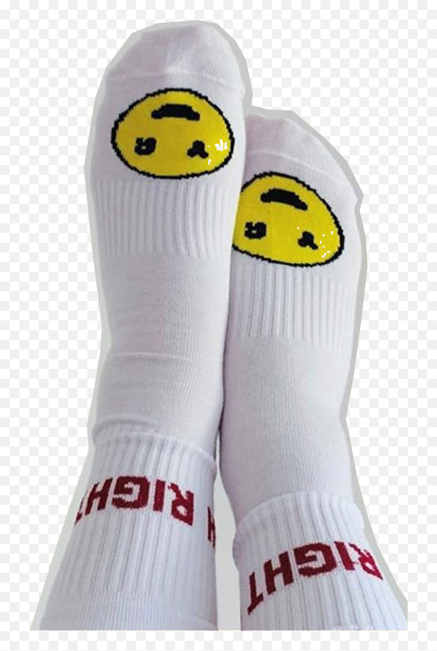 Yeah Right Nyc Logo Socks - Soft Emoji,Unenthusiastic Yeah Emoticon