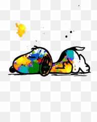 Paintsplattersnoopy Paint Splatter Snoopy Sleeping - Snoopy Paint Splat Emoji,Snoopy And Woodstock Emojis