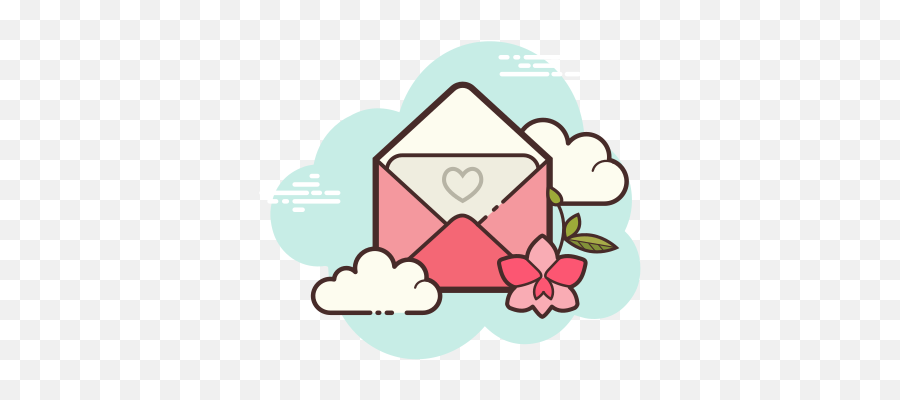Open Envelope Love Icon In Cloud Style - Transparent Philosophy Icon Png Emoji,Text Emoticon From Apple That Has Thumbs Up And An Envelope?